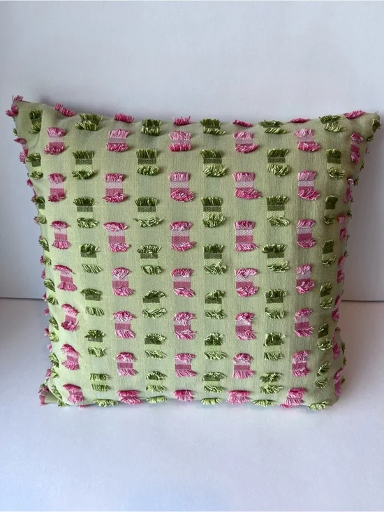 Green Pink Accent Pillow