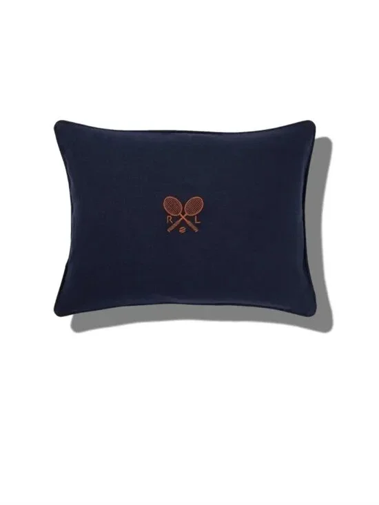 Ralph Lauren Polo Tennis Linen Embroidered Pillow