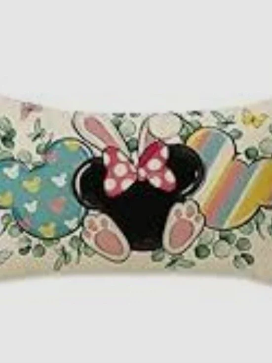 New Minnie Mouse Easter Bunny Spring Decorative Pillow Cover 12