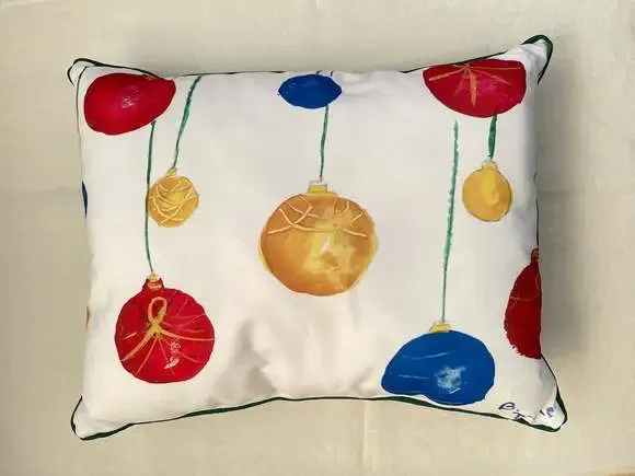 New Betsy Drake Interiors Outdoor Christmas Pillow