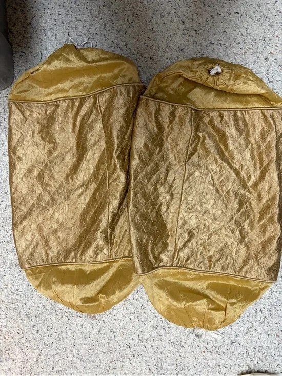 Gold Quilted Accent Pillow Covers (Pair)