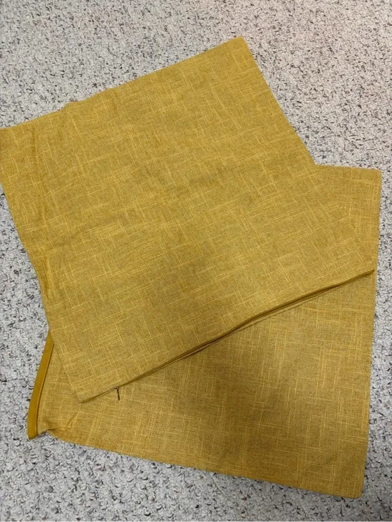 Textured Mustard Yellow Accent Pillow Cover - Unbranded