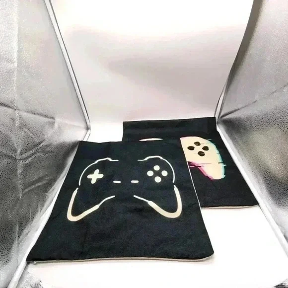 Game Controller 18x18in pair of throw pillow covers.