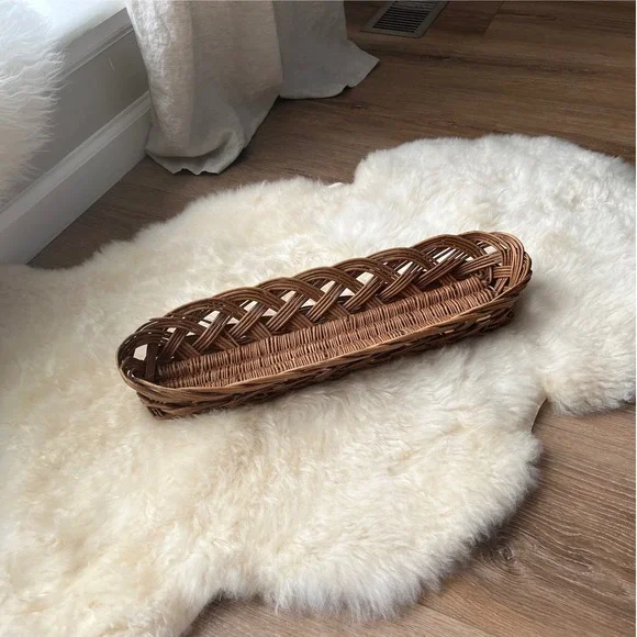 Vintage Wicker‎ Baguette Bread Basket