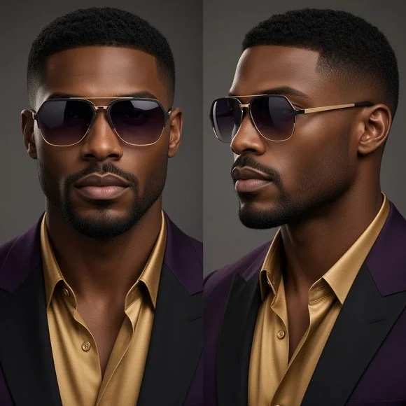 Navigator Hexagon Retro Luxury Sunglasses Men  Designer Style Summer Round Shape