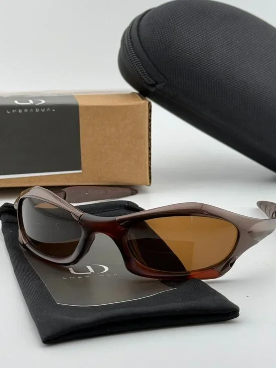 UmbraDual Nova Metal Frame Sunglasses Rootbeer Brown Mirror Polarized Lenses