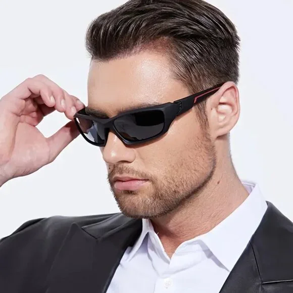 Black Lens Polarized‎ Sunglasses Men Sports Shades Light Weight Confortable New