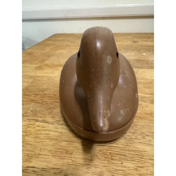 Vintage Avon Duck Decoy Trinket Box 1970 With Felt Lining‎