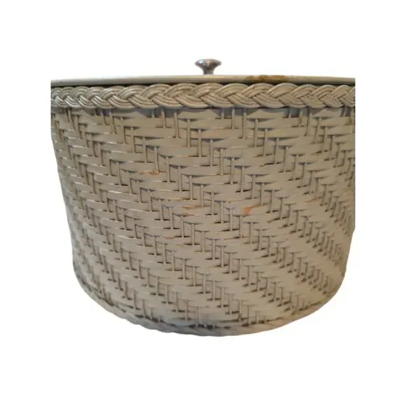 Vintage Harvey Cottage Sewing Basket Full Of Sewing Stuff