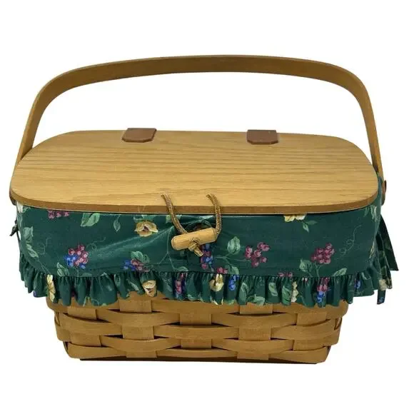 Longaberger 1997 Lunch Box with Two Cloth Liners