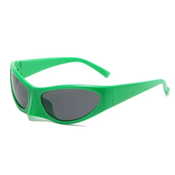 Sunglasses Men Green Frame Black Lens Fashion Cool Shades Hip Hop Rap Street New