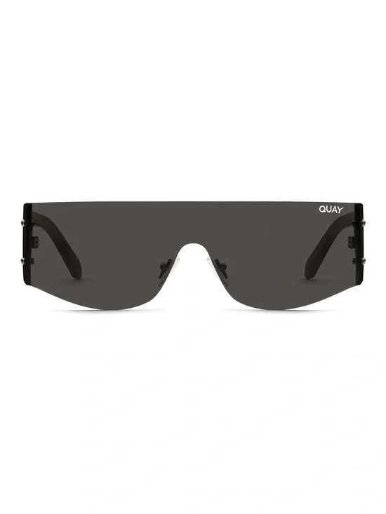 NWT! QUAY New Wave Shield Sunglasses Black Frame / Black Lens