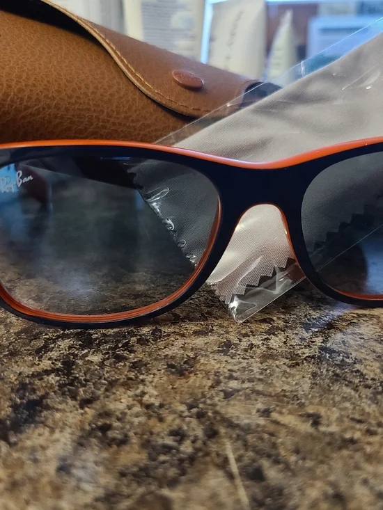 Ray-Ban Two-Tone Black and Orange Wayfarer Sunglasses