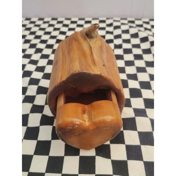 Hand-Carved Cedar Heart Secret Box •‎ Puzzle Drawer • Rustic Wood Trinket