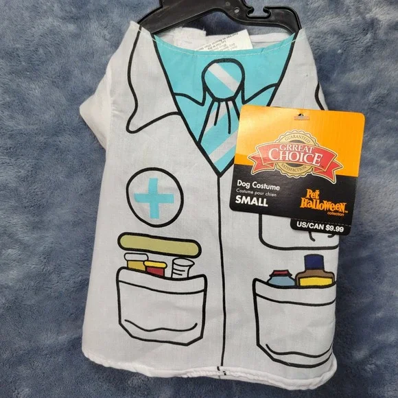 Pet Halloween Doctor Costume Dog Apparel Small‎ New