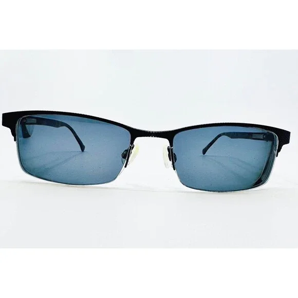 Marc Ecko Sunglasses Mens Black Tortoise Rectangle Semi-Rimless 55-19-145