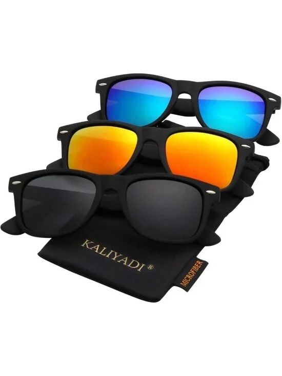 Polarized Matte Finish Sunglasses for Men & Women - UV Blocking Color Mirror