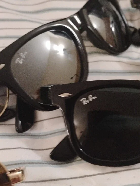Men's Black Wayfarer Sunglasses - Classic UV Protection Anti Glare