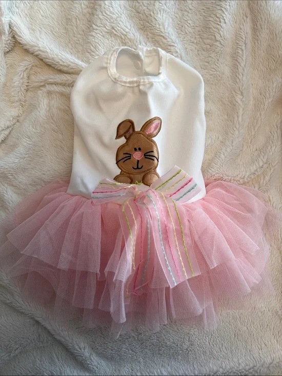 Pink Bunny Tutu Dress Dog Costume