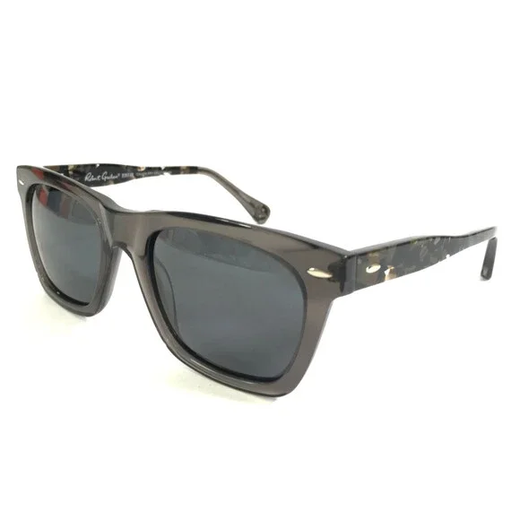 Robert Graham Sunglasses CALVIN GRY Gray Square Frames w/ Gray Polarized Lenses