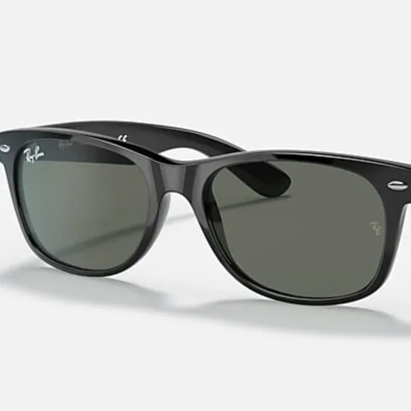Ray-Ban RB2132F New Wayfarer Low Bridge Black G-15 Green 58-18
