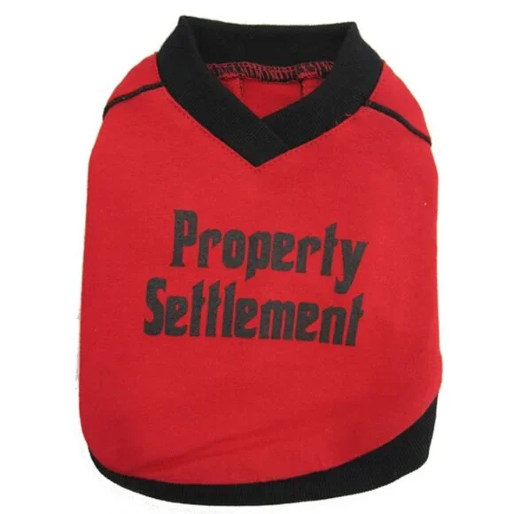 Funny Dog Shirt Property Settlement Size 4 Puppe Love NEW