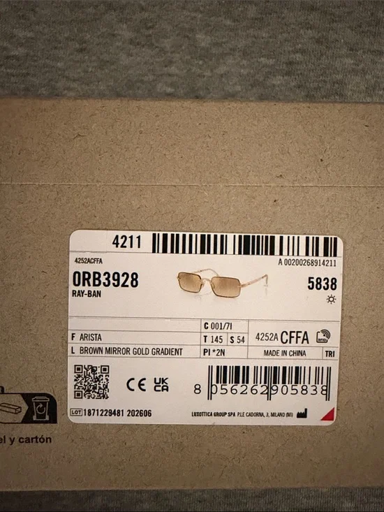 Ray-Ban Arista Gold Frame with Brown Mirror Lenses