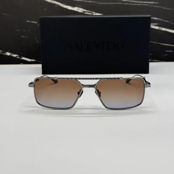 NEW VALENTINO V-SEI VLS-111C  TITANIUM UNISEX VALENTINO SUNGLASSES VLS-111C