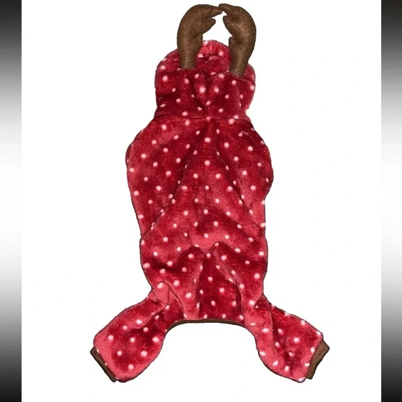Dog Reindeer Fleece Pajamas For XS to Small Dogs Breeds