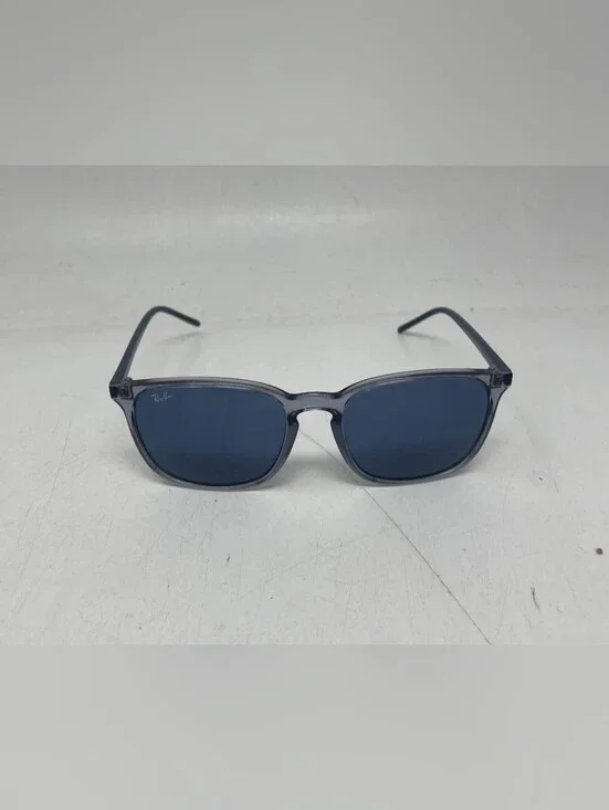 Ray-Ban 4387 Polished Transparent Blue Frame, Blue Lens