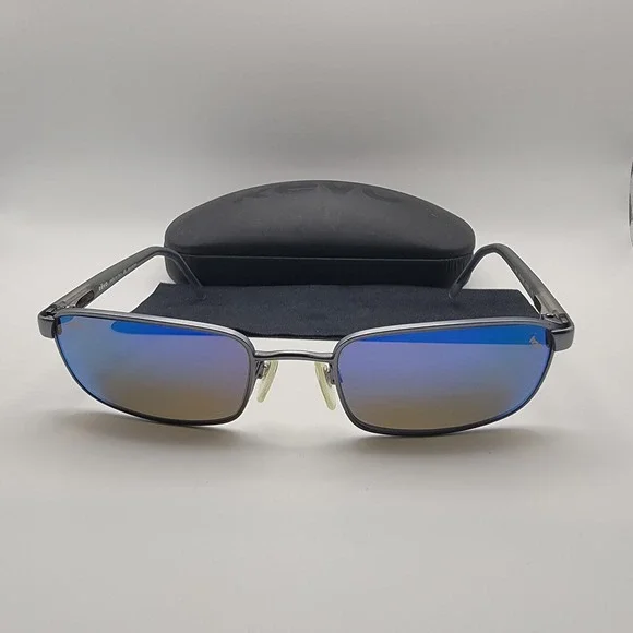 Revo 3005 084-S/62 Sunglasses Men 54mm Gunmetal Blue Water Polarized Italy Metal