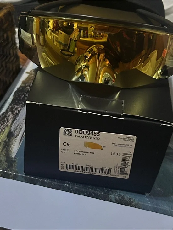 Oakley Kato Polished Black with Gold Mirrored Lens