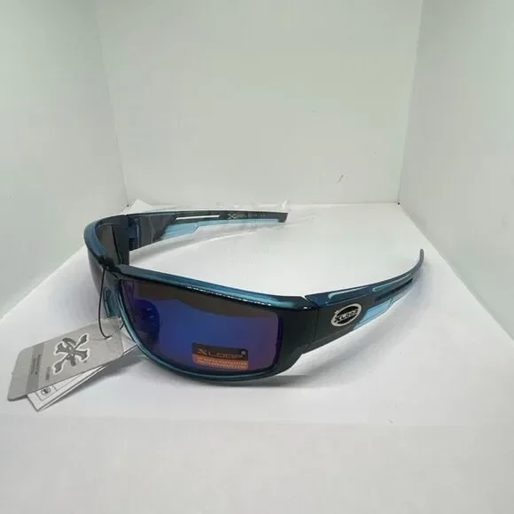 X-Loop Mirrored Wraparound Sport Sunglasses UV400 Protection Durable Streetwear
