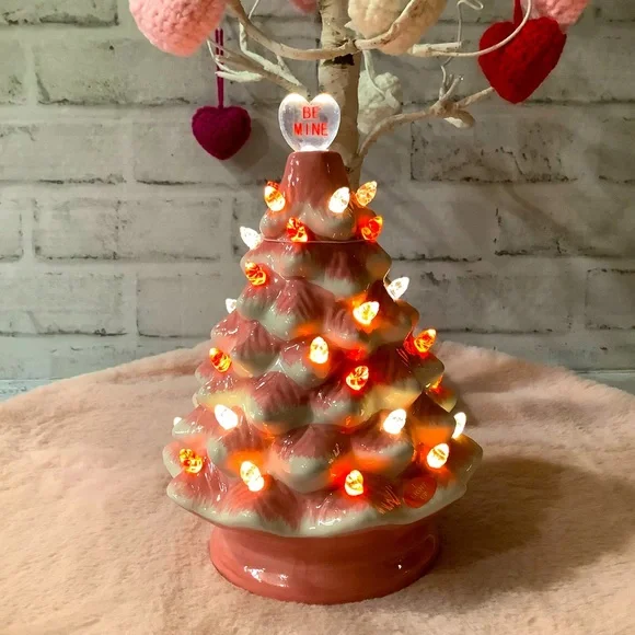 LED 8”H Valentine Tree Home Accent