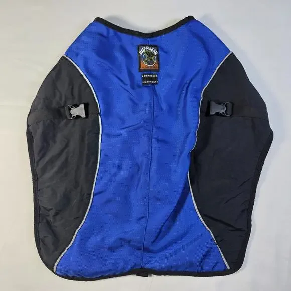 Vintage Ruff Wear Dog Coat Large Blue Black Reflective Outdoor Jacket Ruffwear