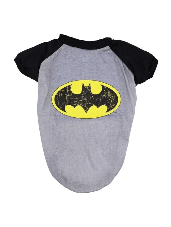 Batman Logo Grey & Black Dogs' Costume Tee
