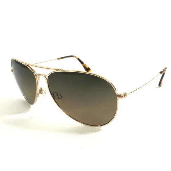 Maui Jim Sunglasses Mavericks MJ-264-16 Gold Aviators with HCL Bronze Lenses