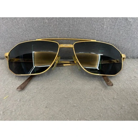 Dunhill 6011 Vintage Aviator Sunglasses Gold Metal Frame Austria Men