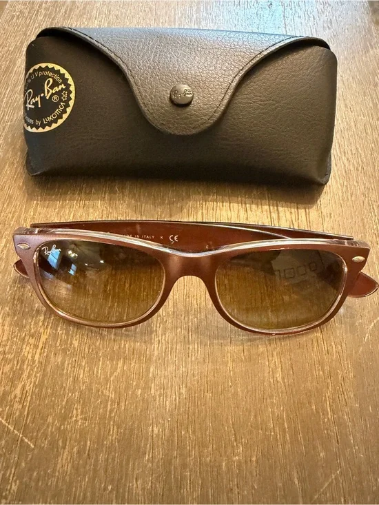 Ray-Ban Brown Frame Sunglasses with Gradient Brown Lenses