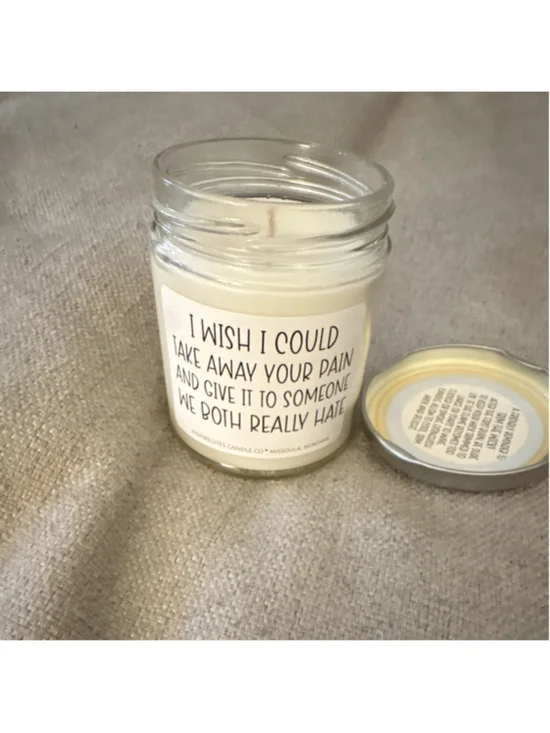 InspireLites Candle Co Apple Cider Donut Scented Jar Candle Coconut Soy Blend