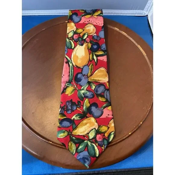 Hathaway Men's Multicolor 100% Imported‎ Silk Tie Fruit Necktie USA Made