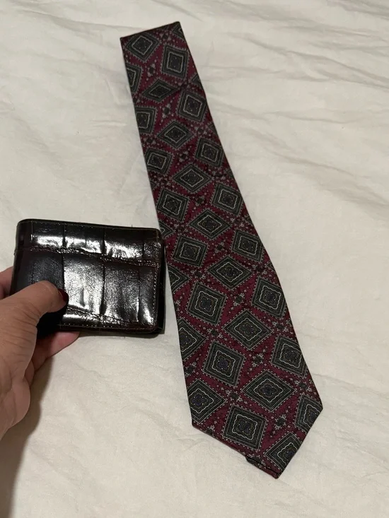 Christian Dior Tie and Alligator Wallet