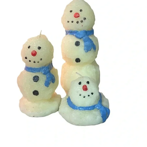 New snowmen candles ( never lit) 3