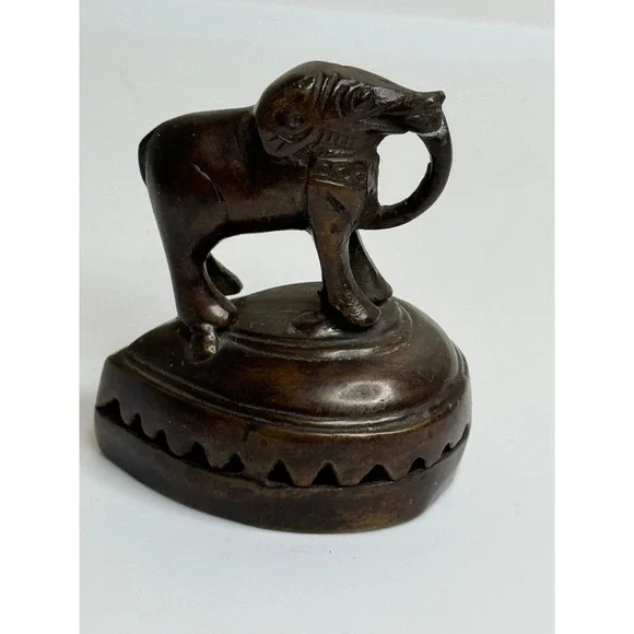 Antique Vintage Cast Brass Elephant 