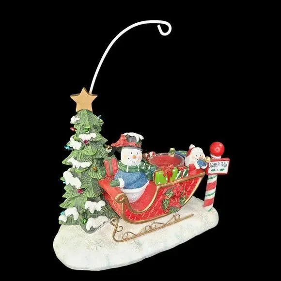 Yankee Candle Christmas‎ Tart Warmer Snowman Sled North Pole Tree MISSING BOWL