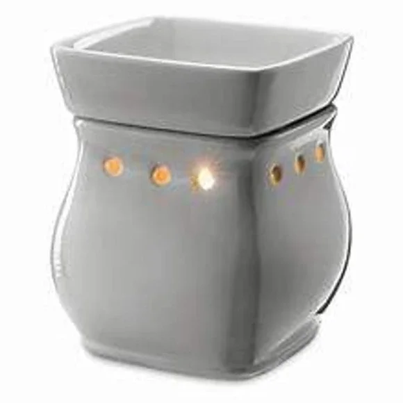 Scentsy Classic Curve Gloss Gray Full Size Ceramic Wax Warmer‎ New in Box