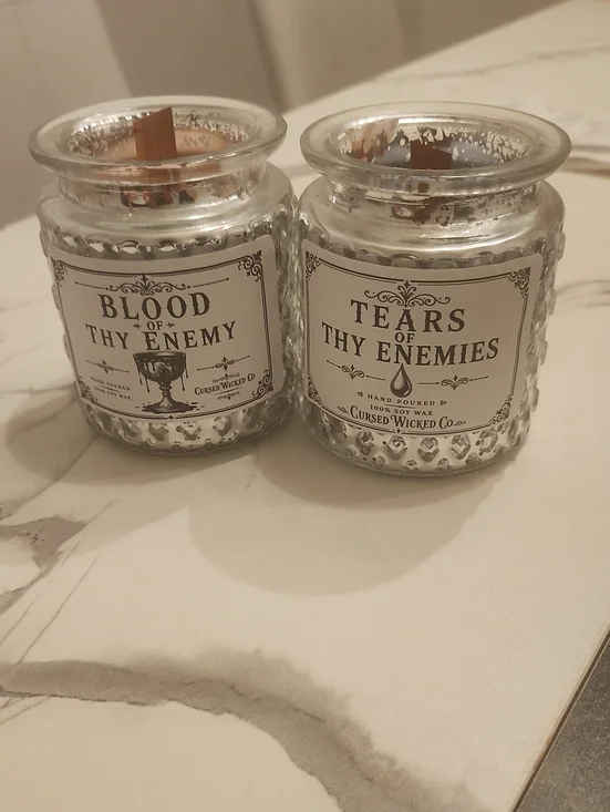 Handcrafted Blood Of Thy Enemy & Tears Of Thy Enemies Candle Set