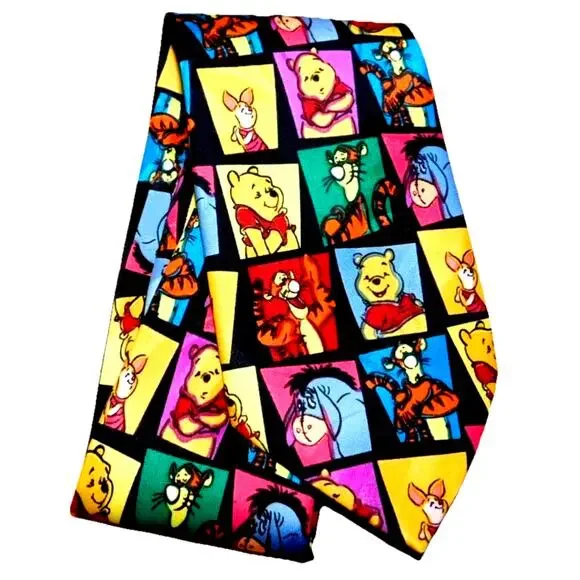 DISNEY Necktie WINNIE THE POOH BEAR AND FRIENDS MULTI COLOR POLYESTER TIE