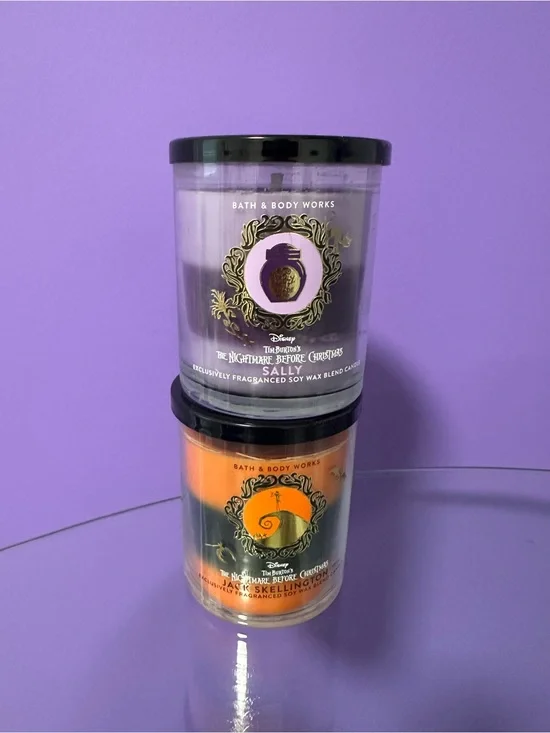 Bath & Body Works Nightmare Before Christmas Jack And Sally Candles