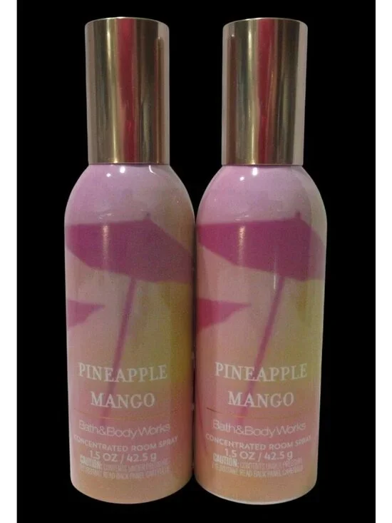 Bath and Body Works Room Spray Pineapple Mango 1.5 oz each Lot 2 Brand New